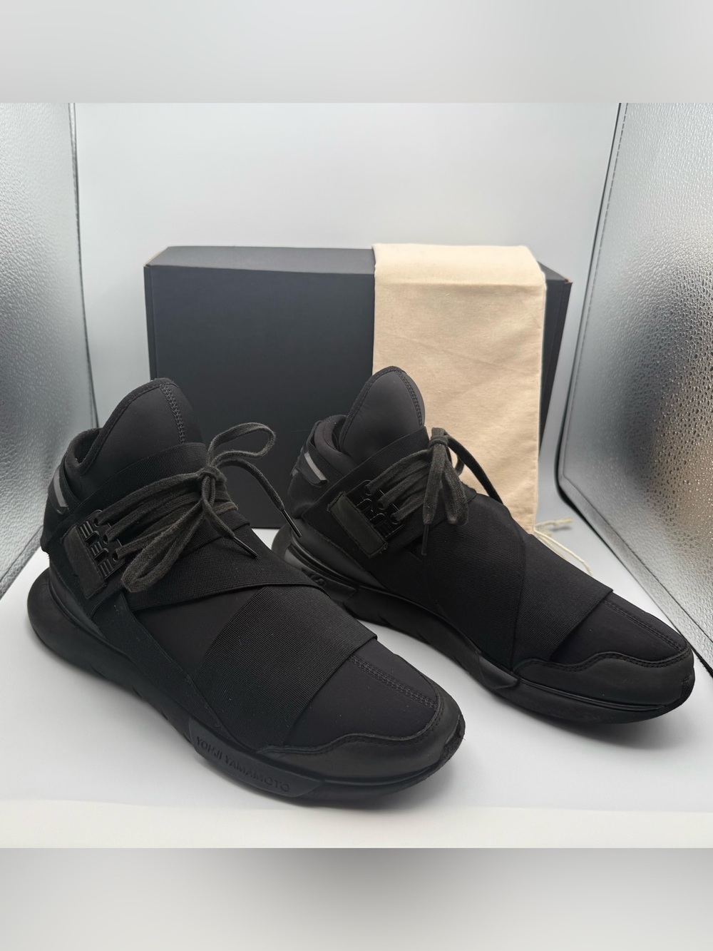 Adidas Y-3 Qasa High Triple Black OG 2015 S83173 Size 9.5